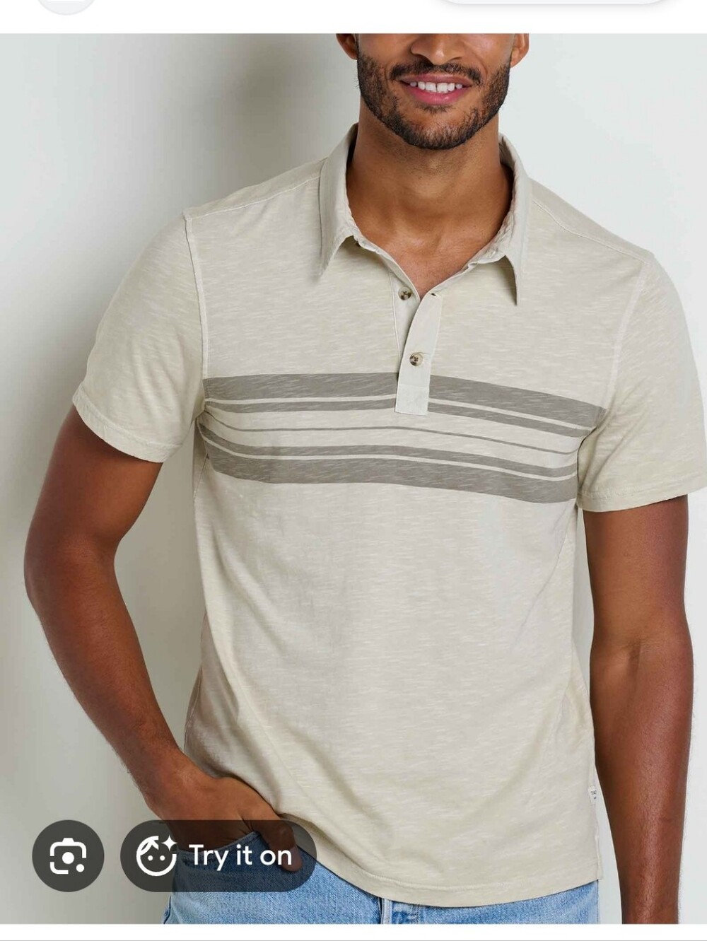 Toad&Co Mens Primo Short Sleeve Polo Shirt Organic Cotton Size Medium